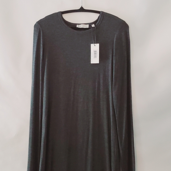 American Tall Viscose Blend Long Sleeve Dress Size Large Tall Charcoal Gray NEW - Picture 5 of 15